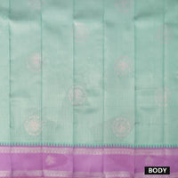 Green with Light Lavender Kubera Silk Saree