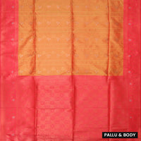 orange and red  Soft Silk Saree