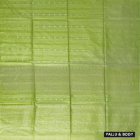 Lime green Colour Trendy Linen Saree