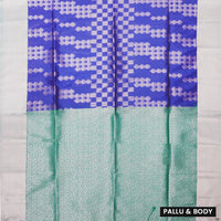Blue With Green Soft Silk