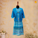 Sky Blue Horizontal stripes Girls Branded Readymade Frock - Thenianantham