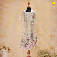 Sandel Colourfull Floral Girls Branded Readymade Long Medi - Thenianantham