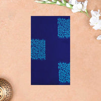 Dark Indigo Blue With Green Zari  Silk Cotton Saree