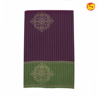 Dark purple with green soft silk saree