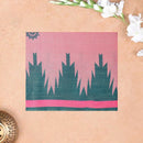 Light Pink with  Green Tissue Silk Saree