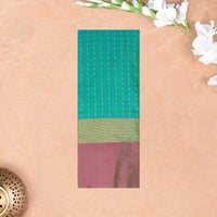 Persian Green  With Purple-Magenta Arani Silk Saree