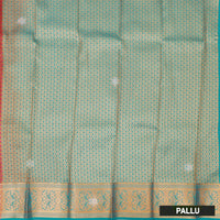Pink with Blue Art Silk Saree