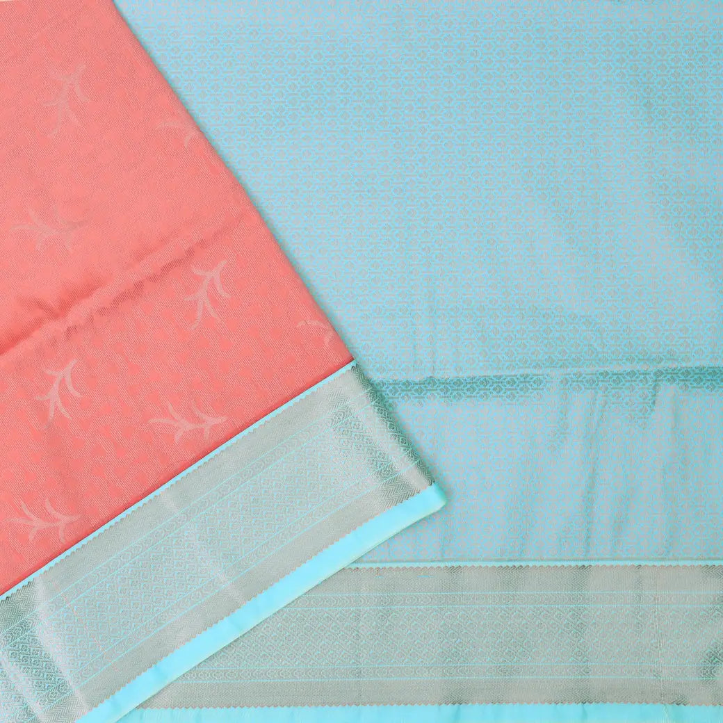 Light Coral With Blue Soft Silk