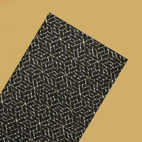 Black with Olive Green flower design Cotton Printed Lungi