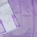 Grey with Lavender Litchi Silk Saree