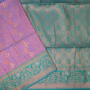 lavender and teal Soft Silk Saree