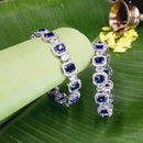 Blue stones with white stones bangle