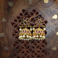 Kemp stone jhumkas