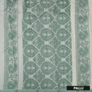 Pista Green With  Green Silk Cotton Saree Without Border