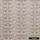 Pink Linen Cotton Saree with Contrast Blouse