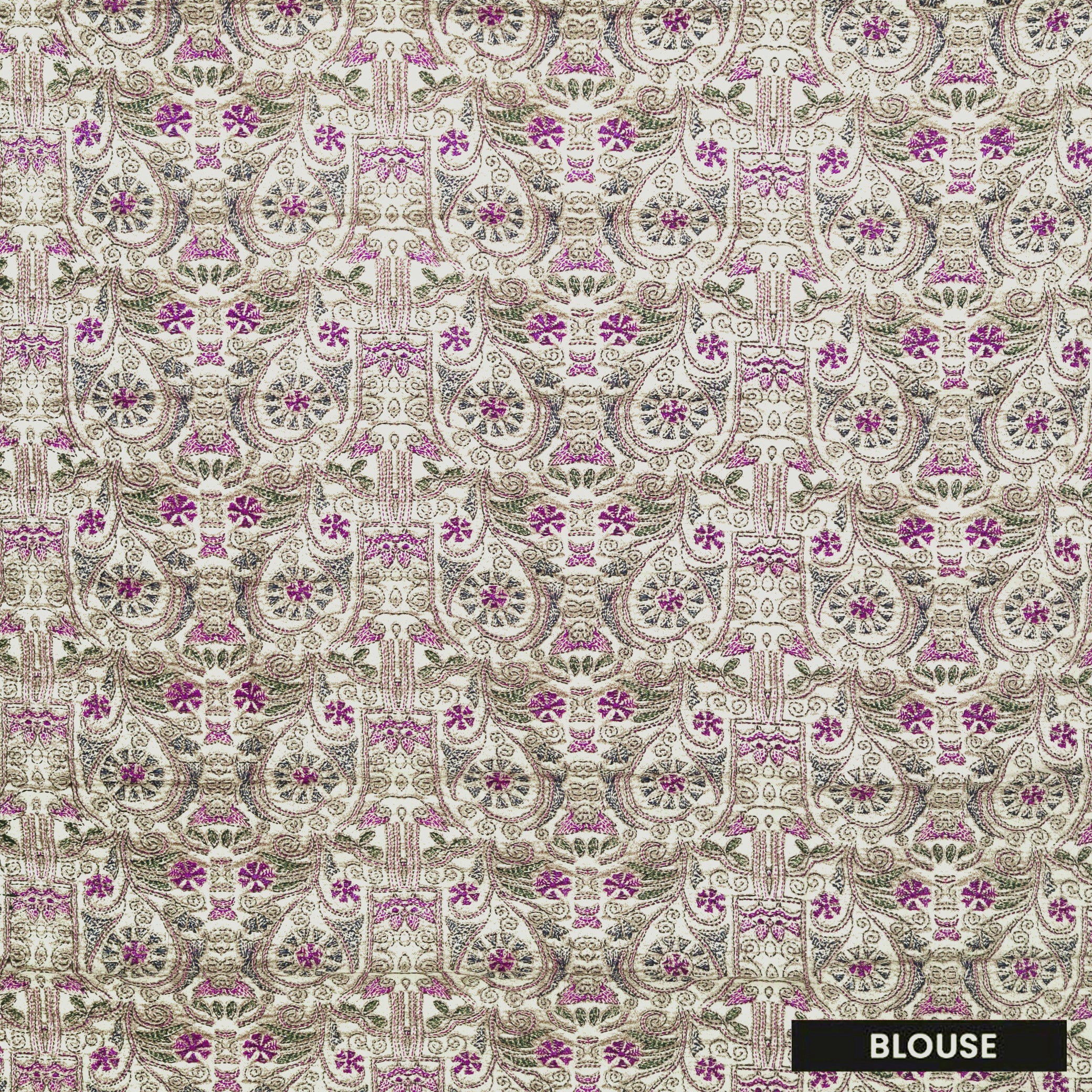 Pink Linen Cotton Saree with Contrast Blouse
