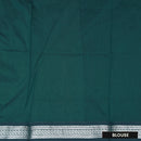 off-white with deep green Premium Quality Kalyani Cotton Saree