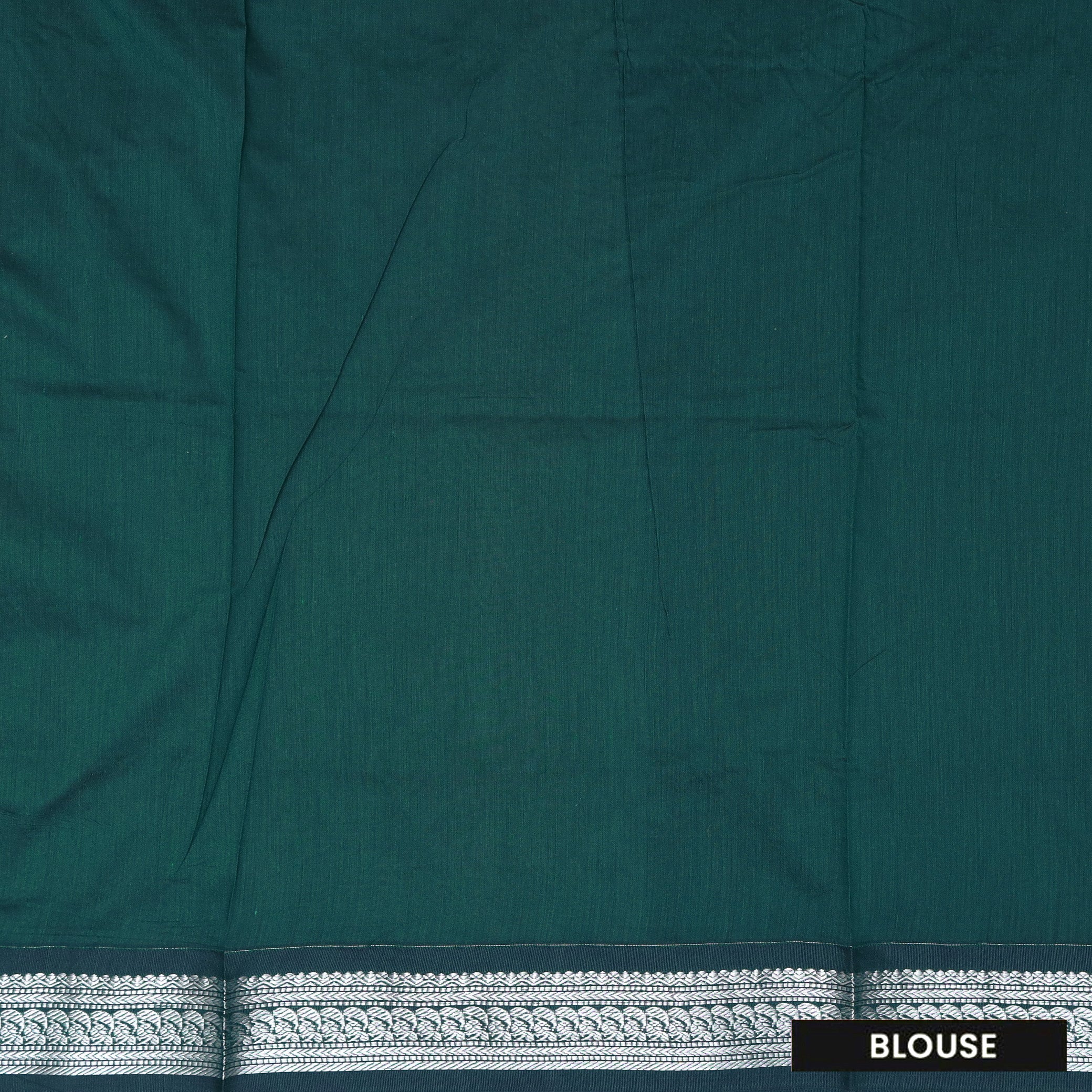 off-white with deep green Premium Quality Kalyani Cotton Saree