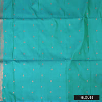 lavender and teal Soft Silk Saree
