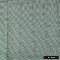 Pista Green With  Green Silk Cotton Saree Without Border