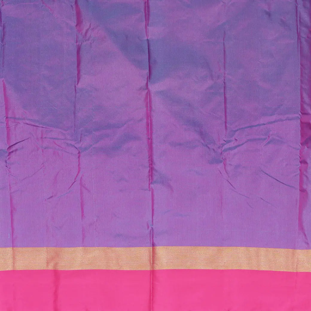 Persian Green  With Purple-Magenta Arani Silk Saree