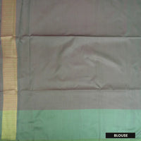 Magenta  With Green Copper Zari Border Soft Silk Saree