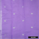 Grey with Lavender Litchi Silk Saree