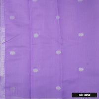 Grey with Lavender Litchi Silk Saree