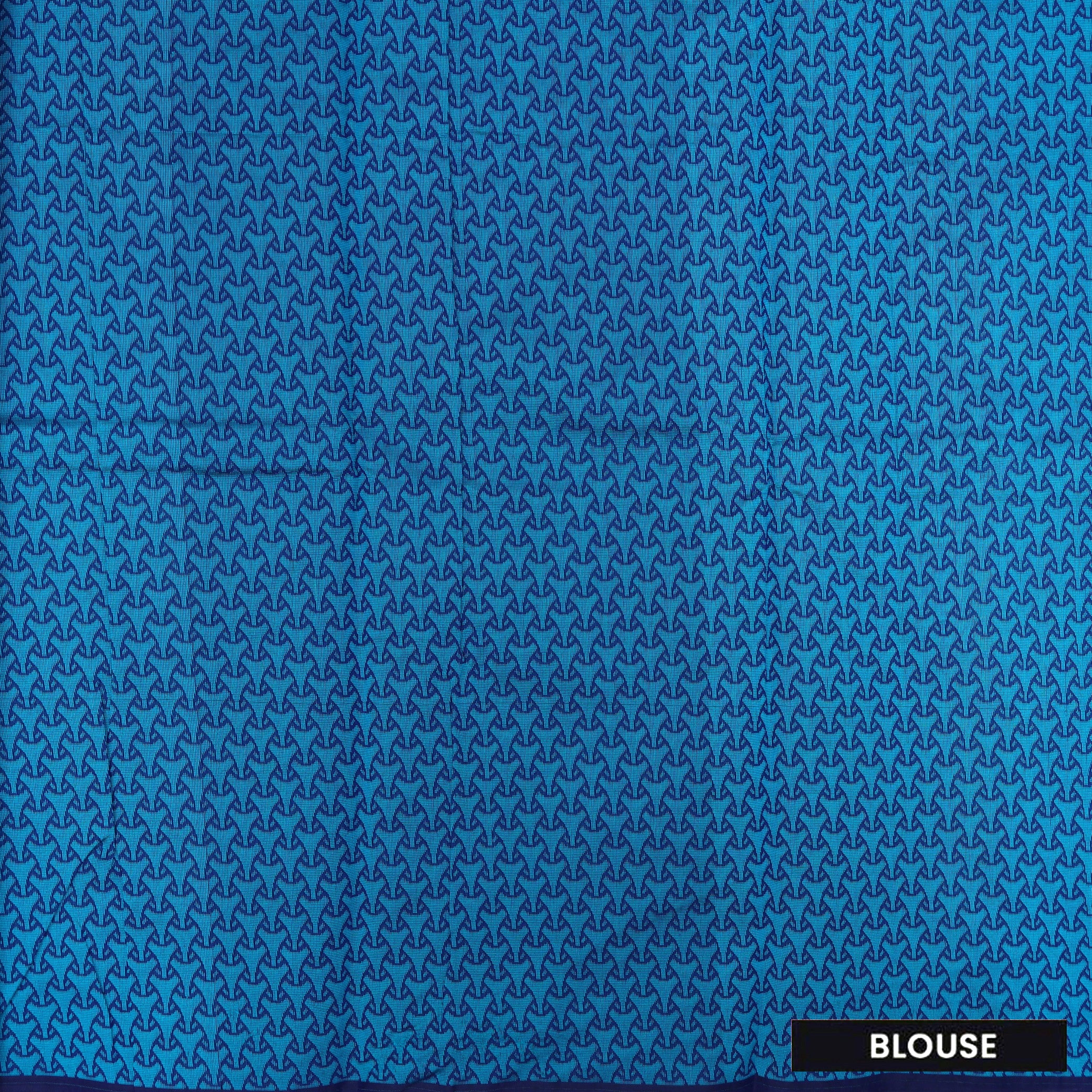 Dark Indigo Blue With Green Zari  Silk Cotton Saree