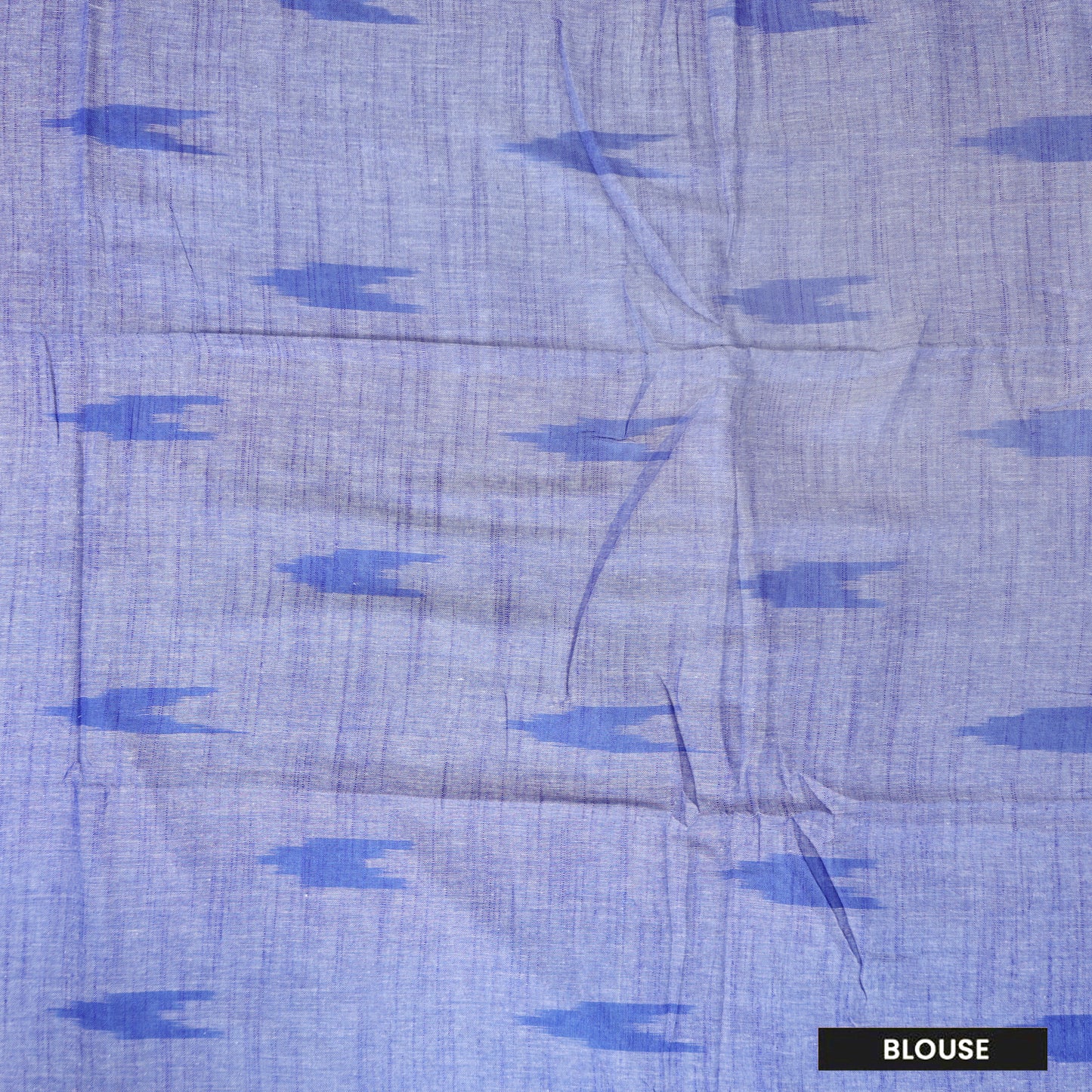 Light Blue With Royal Blue Trendy Linen Saree