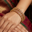 Leaf With Rupy stoneTraditional bangles