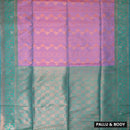 lavender and teal Soft Silk Saree