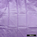 Grey with Lavender Litchi Silk Saree