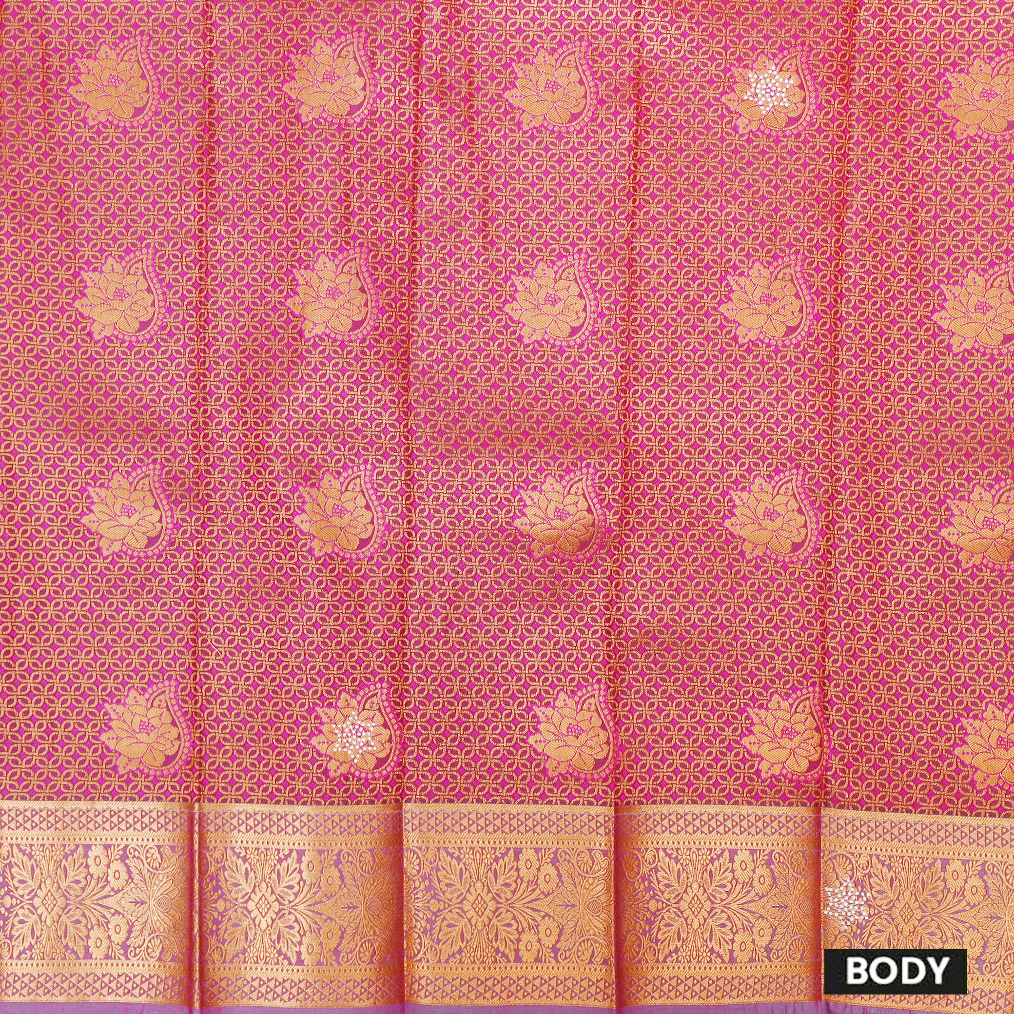 Pink with Blue Art Silk Saree