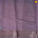 Unique Peacock Green With Raisin Purple Chanderi Silk Saree with Floral Design and Copper Zari Border - Thenianantham