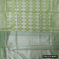 Pale Green Colour Fancy Weaving Saree