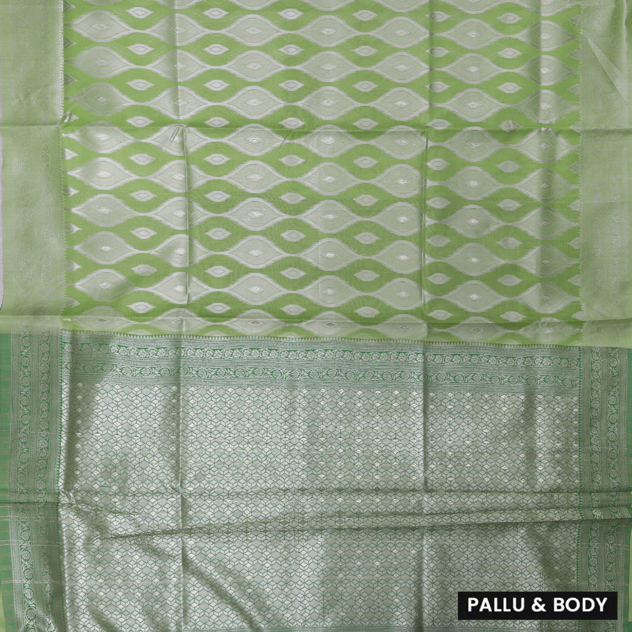 Pale Green Colour Fancy Weaving Saree