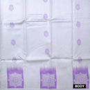 Grey with Lavender Litchi Silk Saree