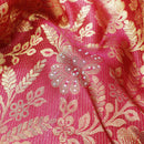 Red Color Golden Zari Border Wedding Silk Saree