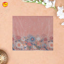 Baby Pink with Embroidery work Buttas and Floral Design Tissue Saree