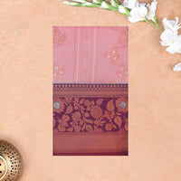 baby pink and maroon Soft Silk Saree