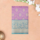 Grape With Blue pure Kanchipuram silk saree