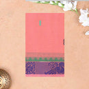 Orange With Blue Pure Chettinad Cotton Saree without Blouse