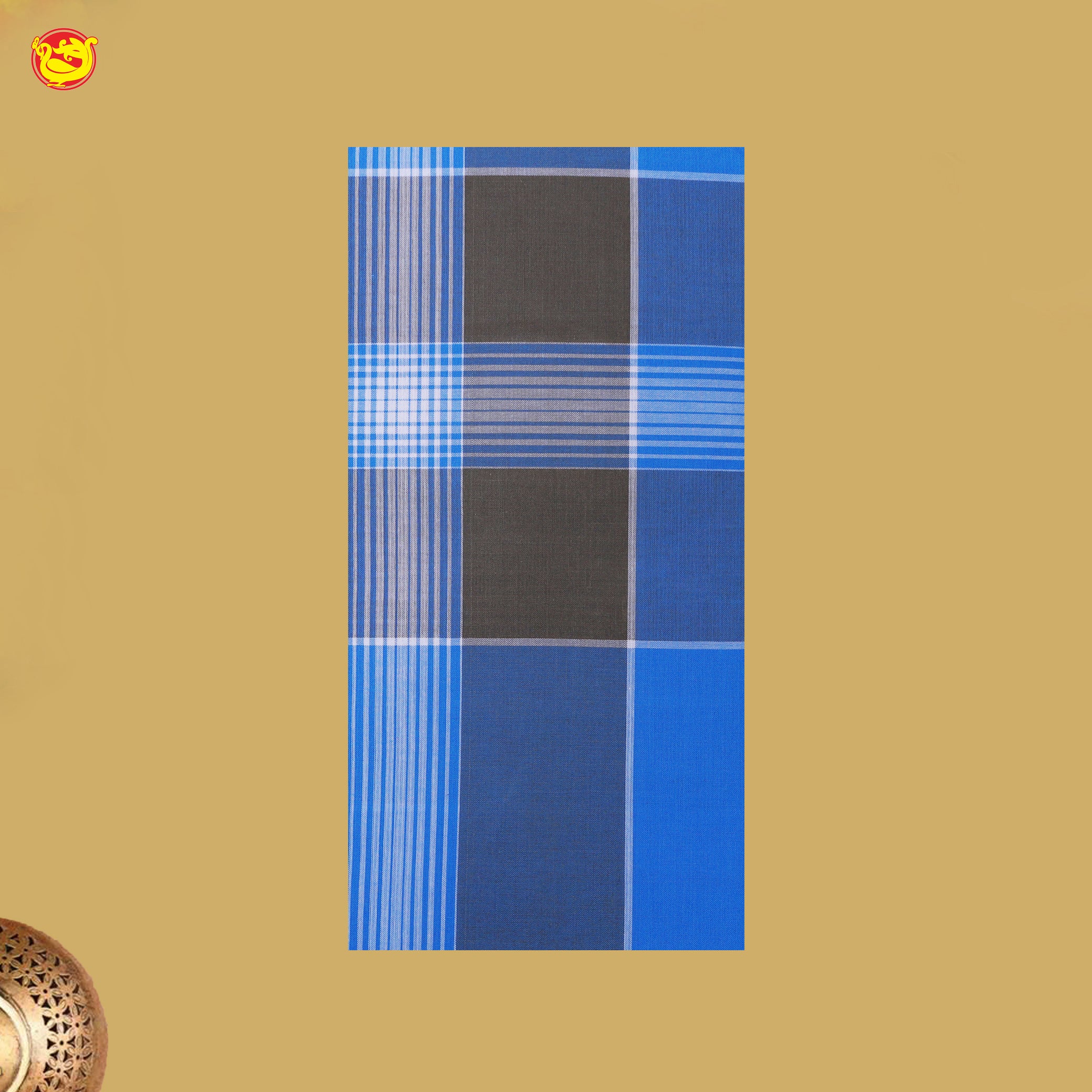 Men’s Checked Cotton Stitched Lungi