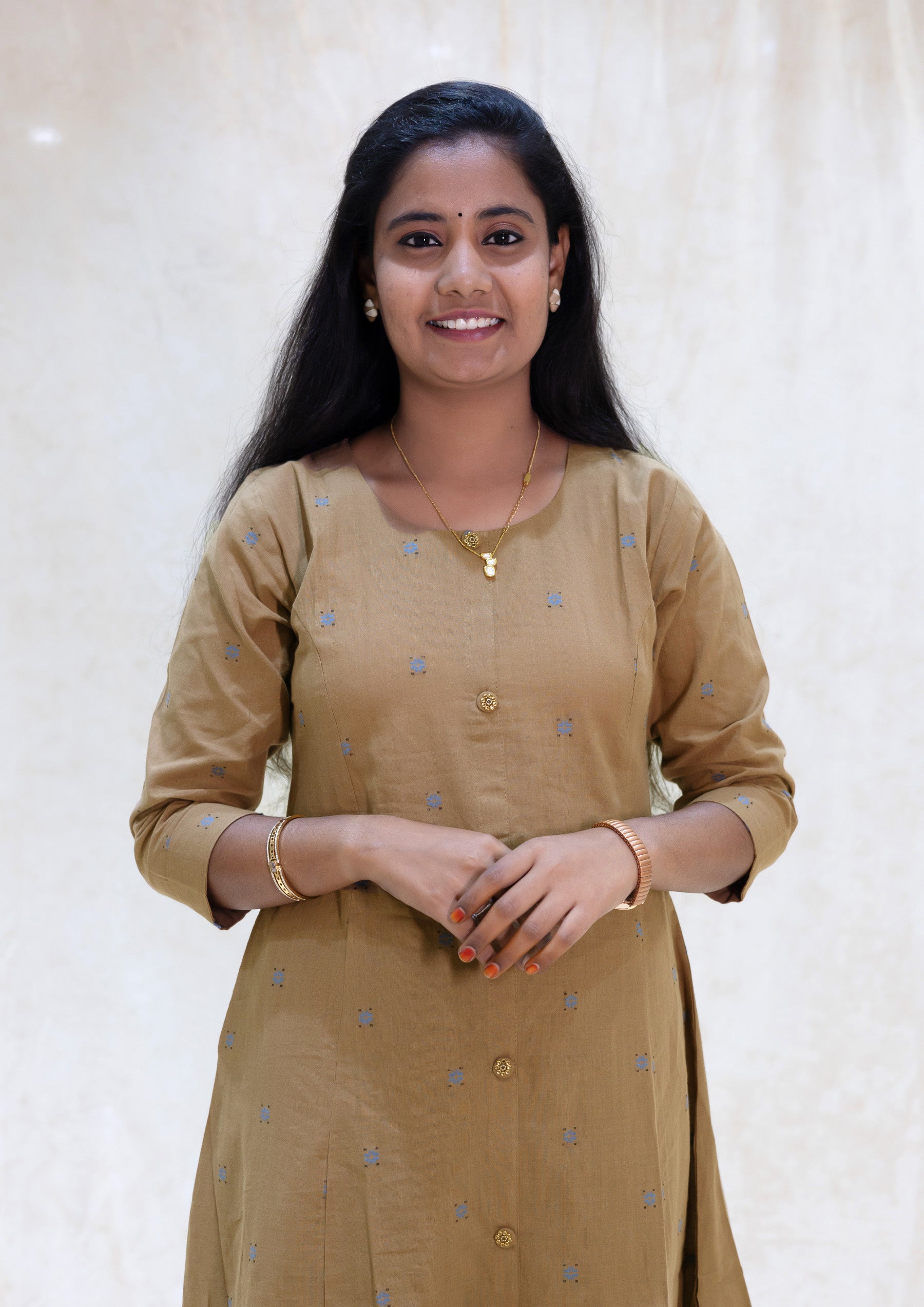 Aparna- Khaki Color Ladies Branded Umbrella Top Readymade