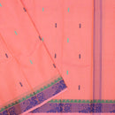 Orange With Blue Pure Chettinad Cotton Saree without Blouse