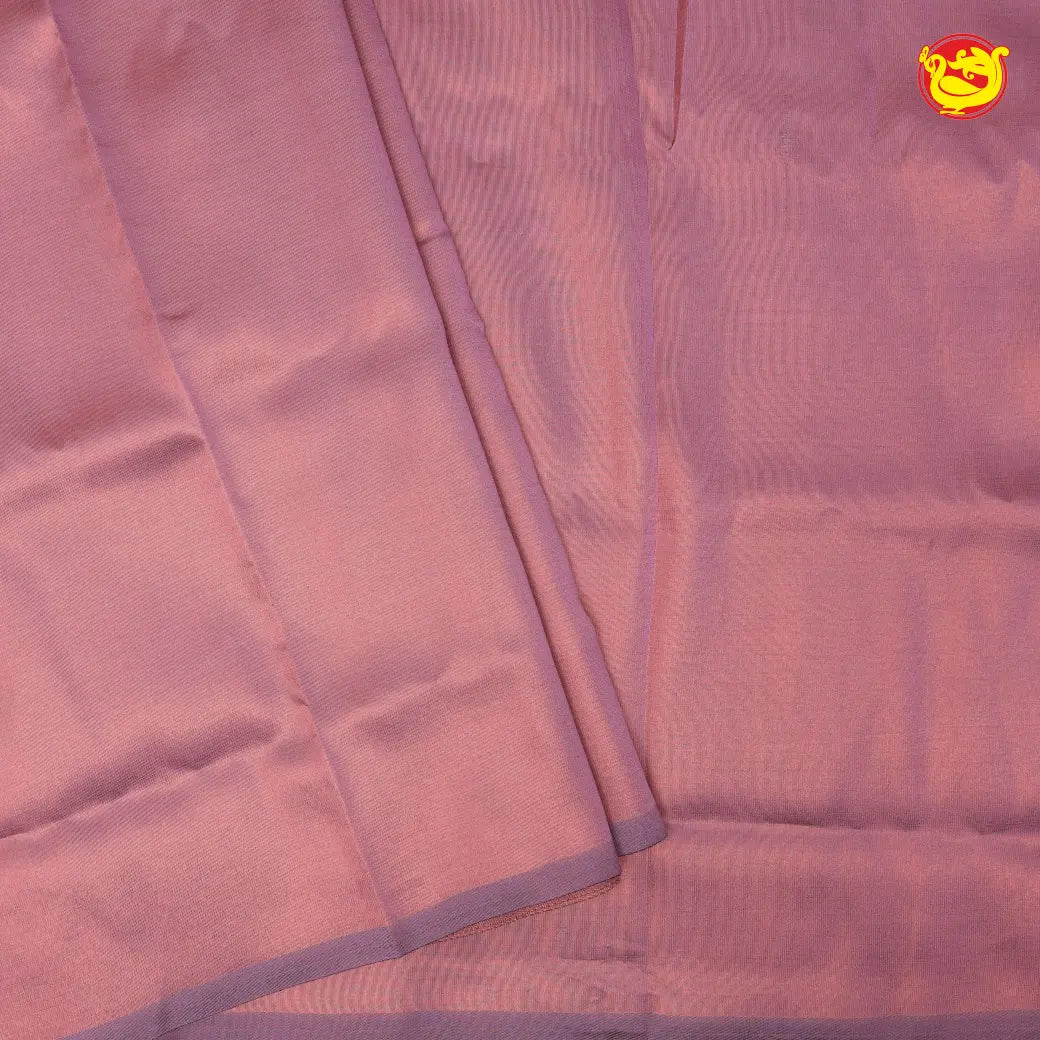 Pastel Pink Tissue Semi Silk Saree