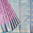 Grape With Blue pure Kanchipuram silk saree