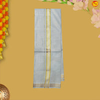 Sap Green Colour Readymade Shirt And Matching Border Dhoti Set For Men