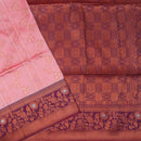 baby pink and maroon Soft Silk Saree
